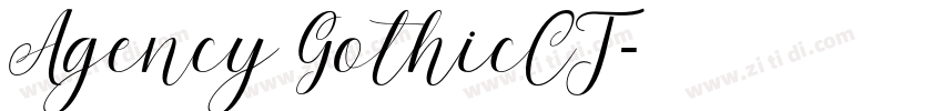 Agency GothicCT字体转换